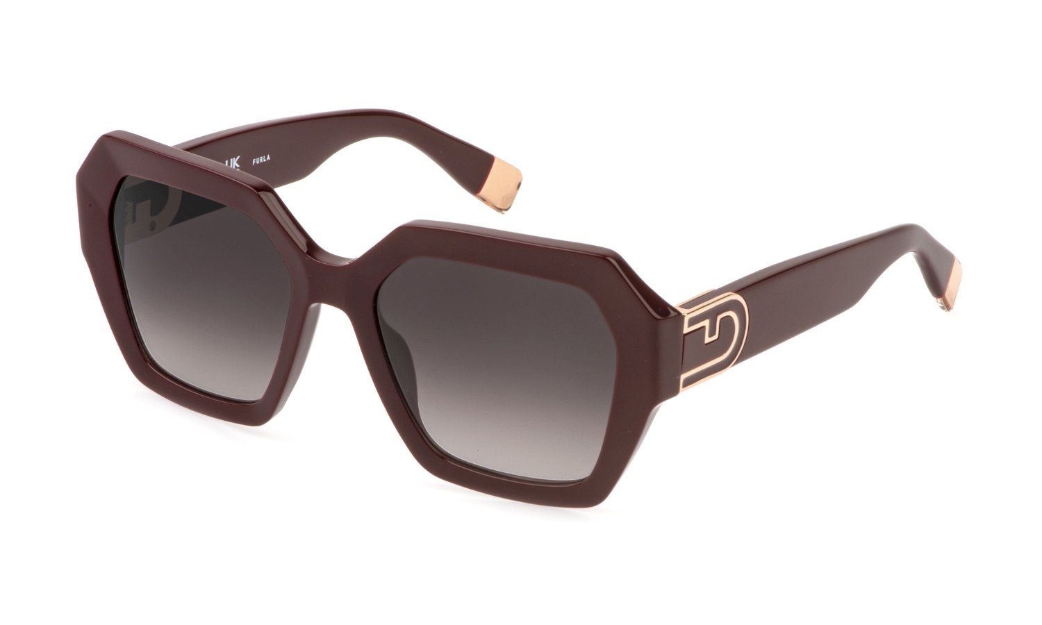 0190605605493 - Damen SFU880  09FH Sonnenbrillen Acetat Bordeaux Braun Geometrisch Normal Schattiert