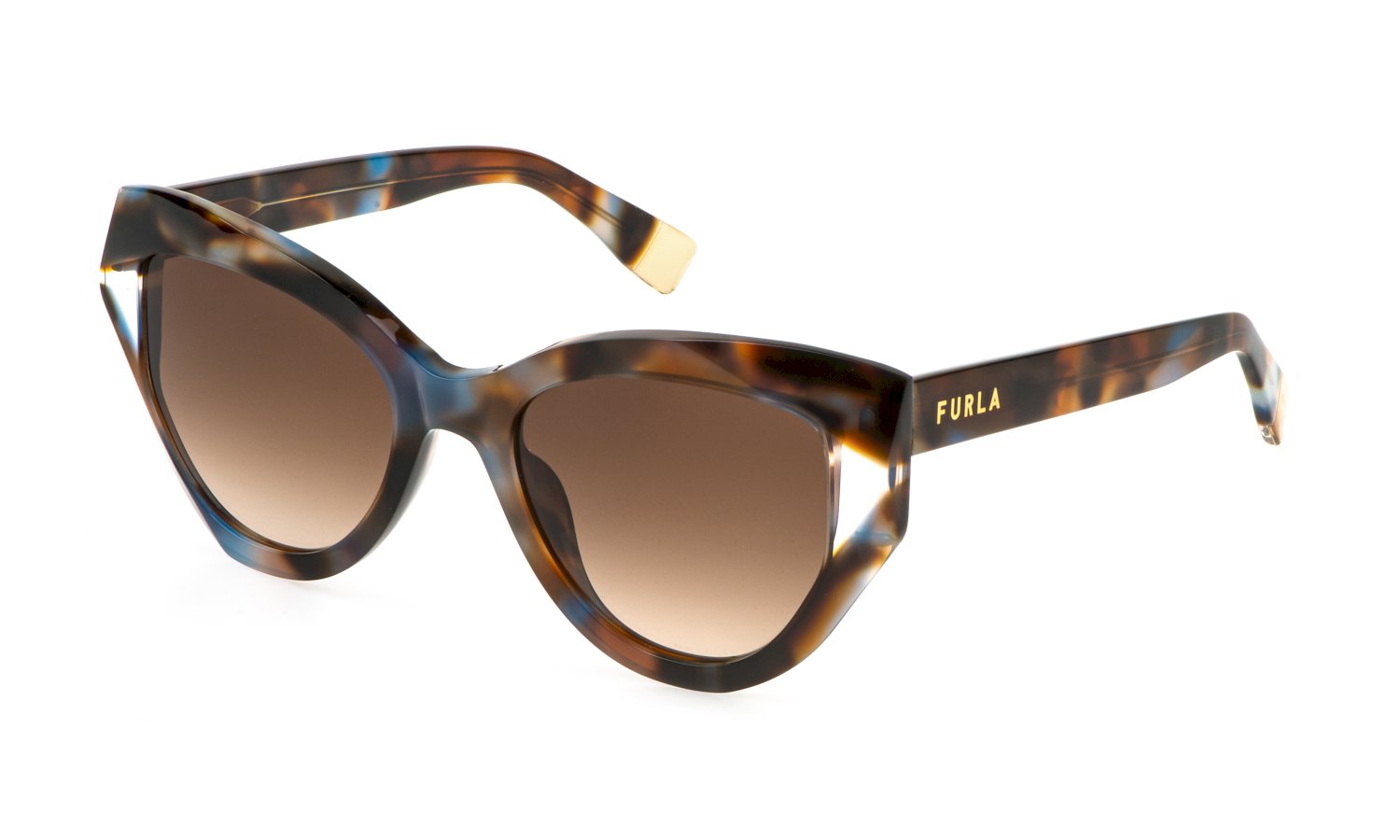 0190605605776 - Damen SFU886V  09UV Sonnenbrillen Acetat Havanna Braun Geometrisch Normal Schattiert