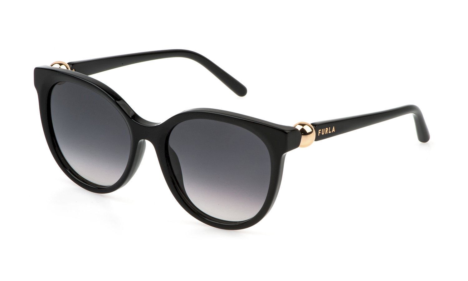 0190605605820 - Damen SFU887  0700 Sonnenbrillen Acetat Schwarz Grau Pantos Normal Schattiert
