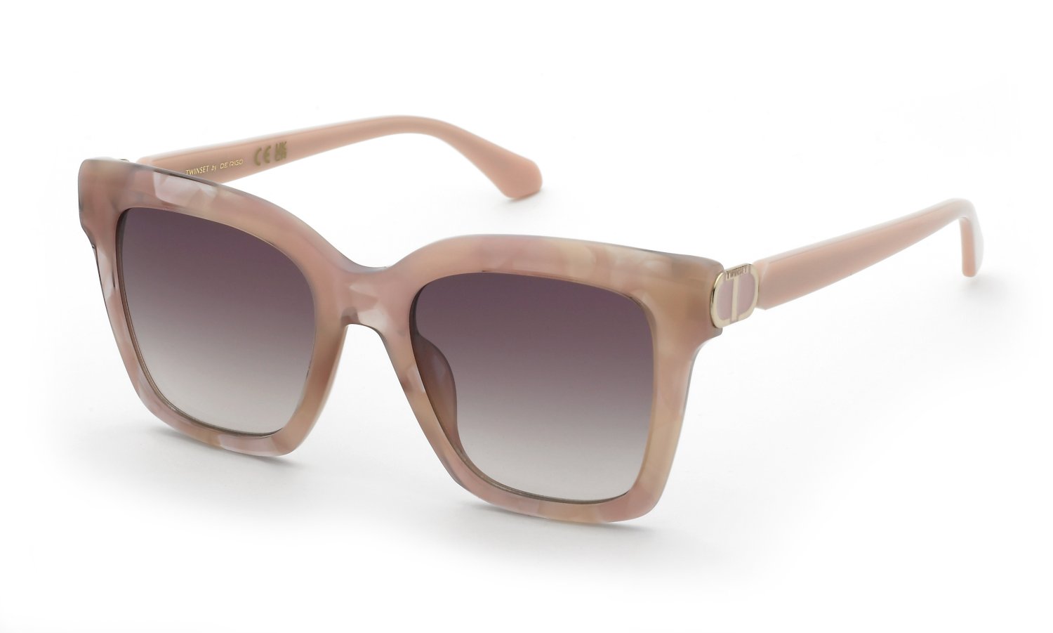 0190605623589 - Damen STW096  01KE Gläser SONNENBRILLEN Acetat Rosa Braun Quadratisch Normal Schattiert