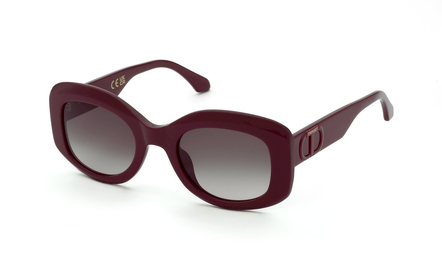 0190605623770 - Damen STW098  08LA Gläser SONNENBRILLEN Acetat Bordeaux Braun Geometrisch Normal Schattiert