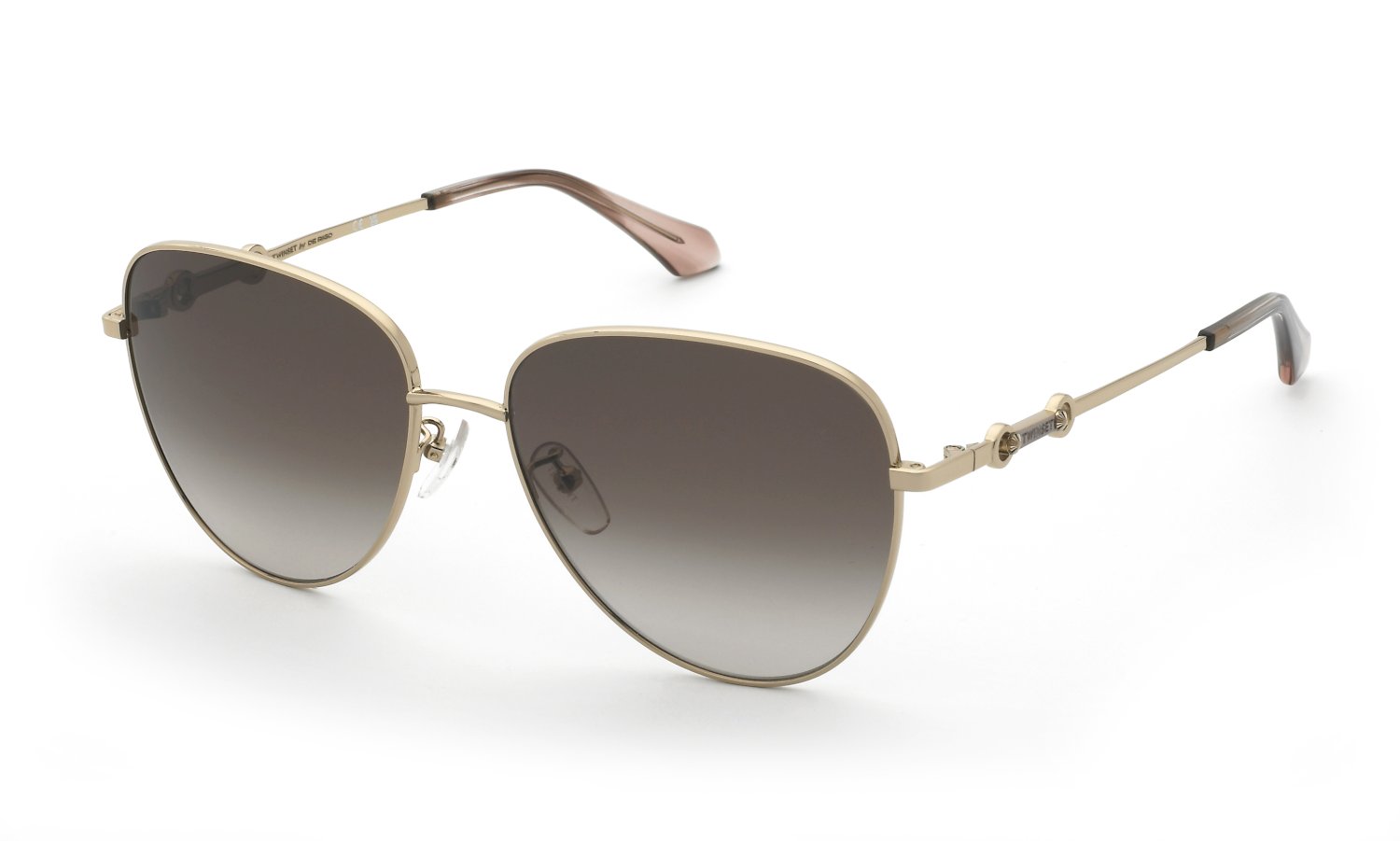 0190605624142 - Damen STW102 300Y Gläser SONNENBRILLEN Metall Gold Braun Pilot Normal Schattiert 0190605624142 - Damen STW102 300Y Gläser SONNENBRILLEN Metall Gold Braun Pilot Normal Schattiert