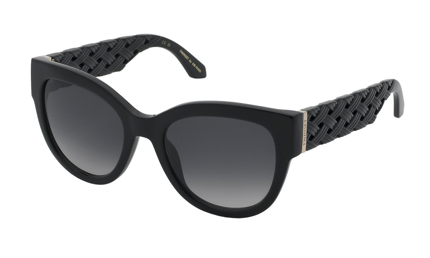 0190605624166 - Damen STW103  700 Gläser SONNENBRILLEN Acetat Schwarz Rauch Schmetterling Normal Schattiert