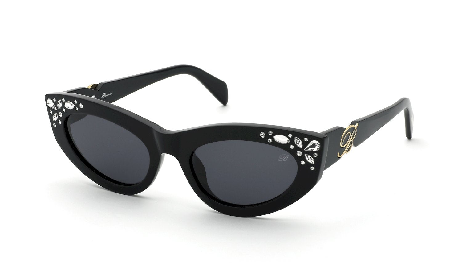 0190605626535 - Damen SBM888S  700S Gläser SONNENBRILLEN Acetat Schwarz Rauch Schmetterling Normal