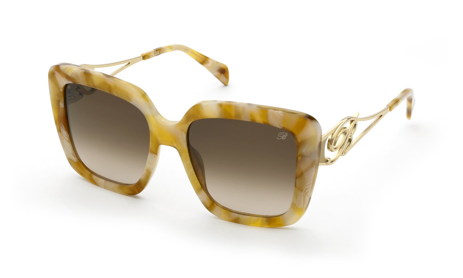 0190605626672 - Damen SBM891  960 Gläser SONNENBRILLEN Acetat  Braun Quadratisch Normal Schattiert