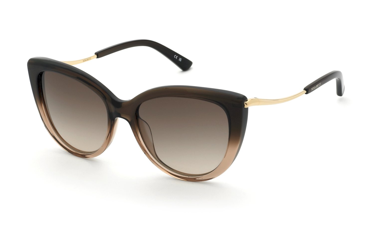 0190605626825 - Damen SNR437  0N66 Sonnenbrillen Acetat Braun Braun Schmetterling Normal Schattiert