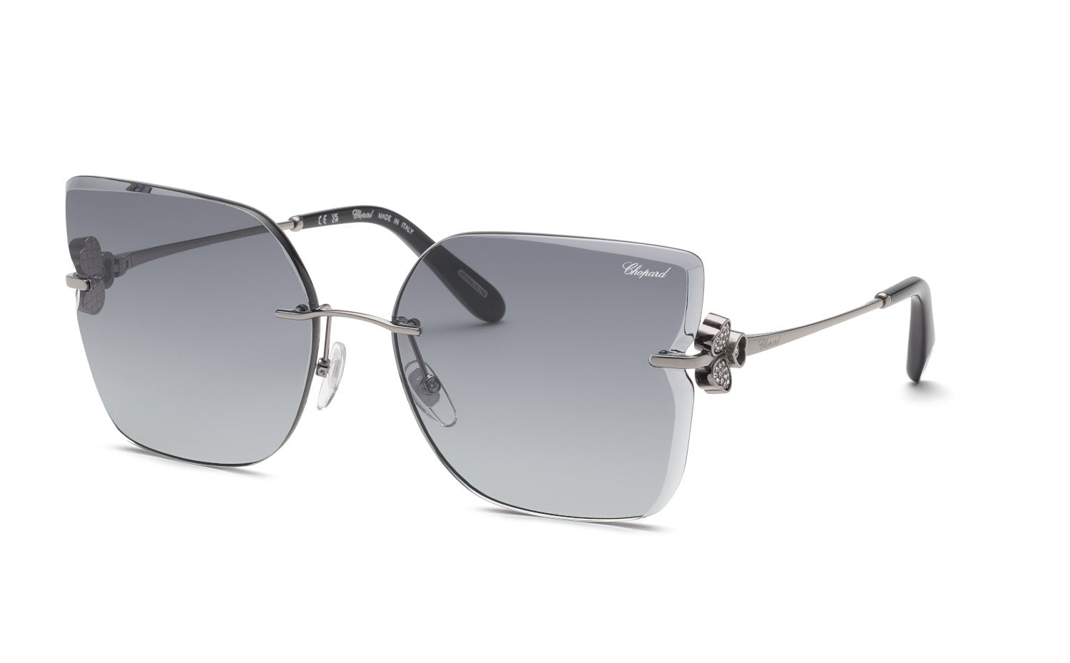 0190605627129 - Damen SCHL91S  509 Sonnenbrillen Metall Grau Rauch Quadratisch Blendfrei Schattiert