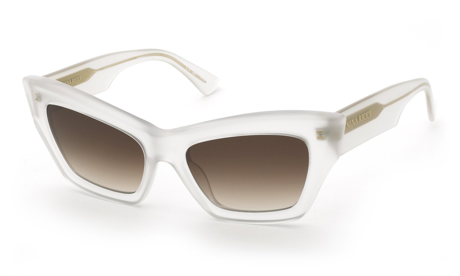 0190605628805 - Damen SNR434  09XL Sonnenbrillen Acetat Weiß Braun Cat Eye Normal Schattiert