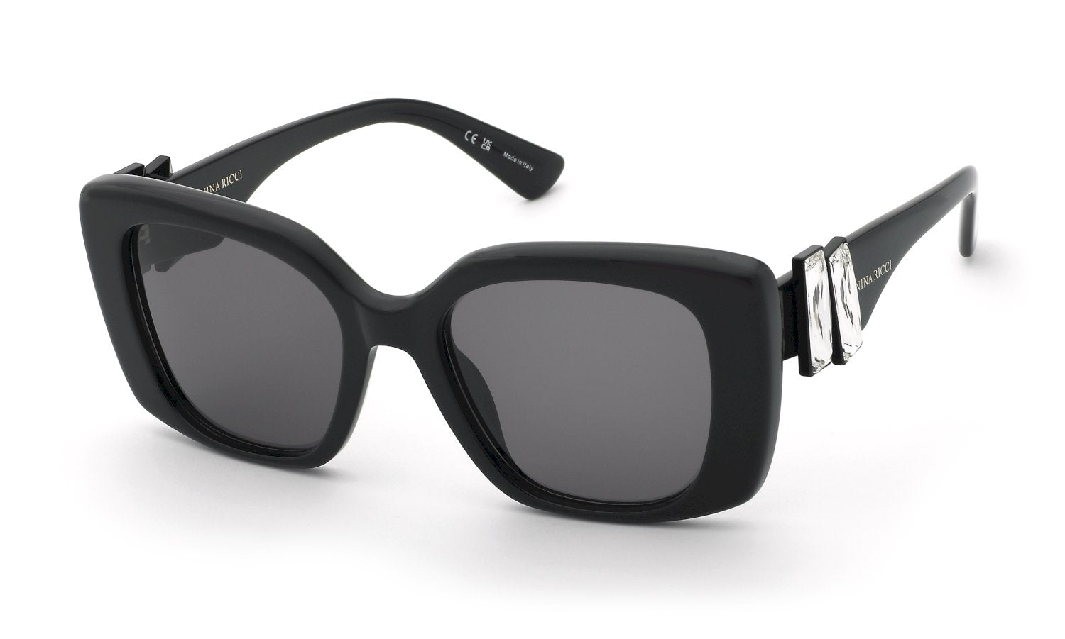 0190605628935 - Damen SNR439S 700S Gläser SONNENBRILLEN Acetat Schwarz Braun Quadratisch Normal 0190605628935 - Damen SNR439S 700S Gläser SONNENBRILLEN Acetat Schwarz Braun Quadratisch Normal