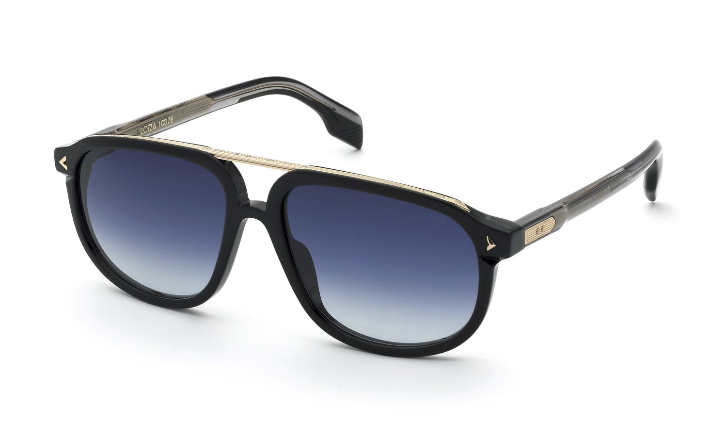 0190605630518 - Herren SL4392M ADAGIO 9 ARTE  700 Sonnenbrillen Acetat Schwarz Blau Quadratisch Normal Schattiert