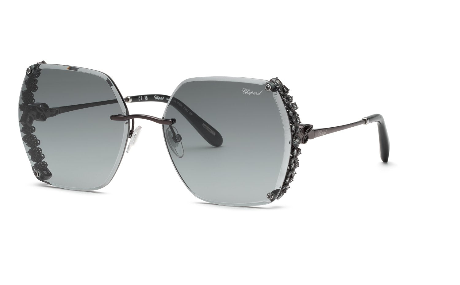 0190605635353 - Damen SCHL92S  672 Sonnenbrillen Metall Gold Rauch Geometrisch Blendfrei Schattiert