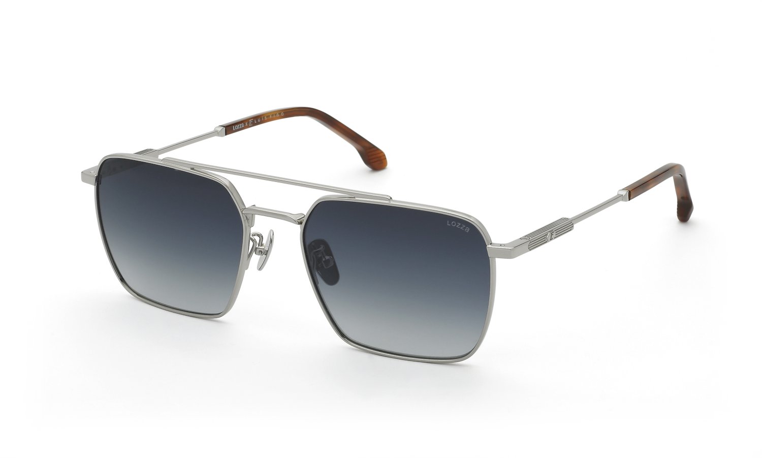 0190605653067 - Herren SL2437  579 Sonnenbrillen Metall  Blau Quadratisch Normal Schattiert