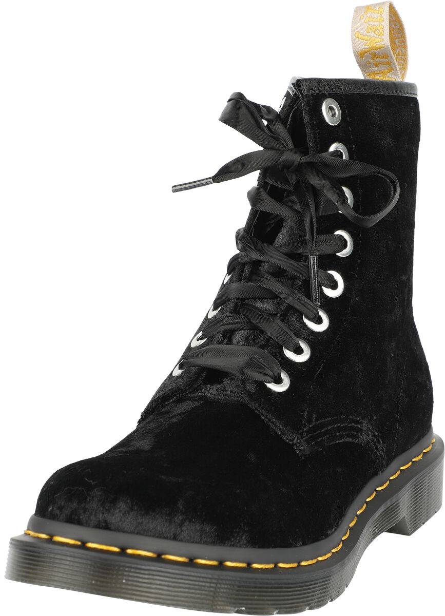 0190665580938 - 1460 Vegan - Black Crushed Velvet Boot schwarz in EU36