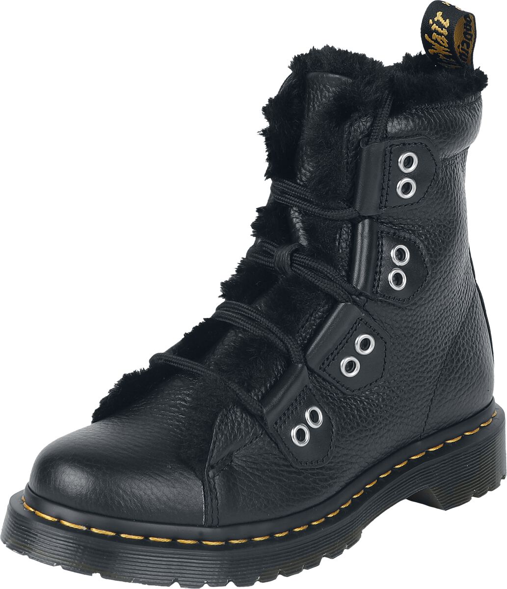 0190665677904 - 1460 LTT FL - Black Milled Nappa & Black Wanama & Black Milo Fur (Dh-A012) Boot schwarz in EU36