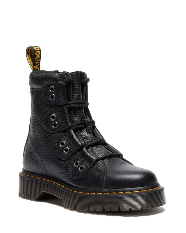 0190665743210 - 1460 BEX LTT 4 Tie Boot - Black Milled Nappa Bikerboot schwarz in EU37 0190665743210 - 1460 BEX LTT 4 Tie Boot - Black Milled Nappa Bikerboot schwarz in EU37