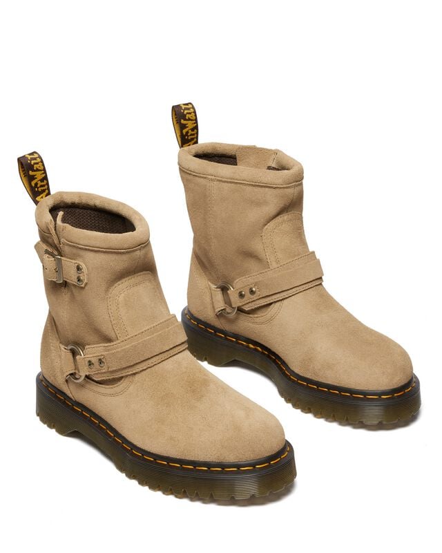0190665746235 - Anistone HRNS - Savannah Tan Bronx Suede Bikerboot camel in EU41