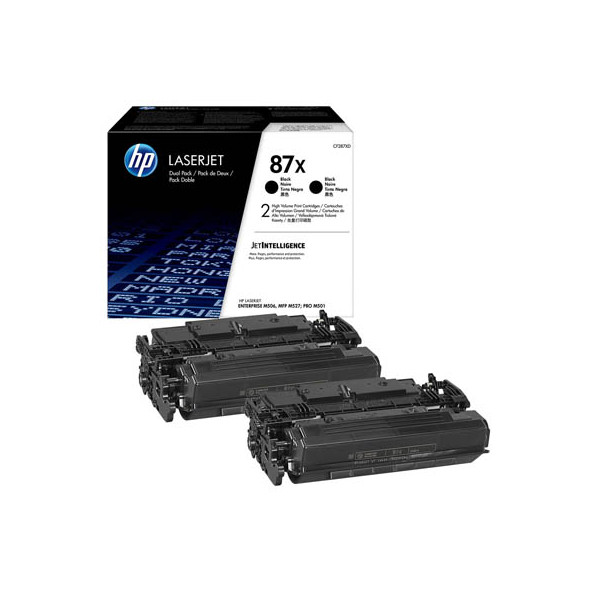 0190780576083 - Hewlett Packard - hp 87X 2er-Pack Schwarz Original LaserJet Tonerkartuschen mit hoher Reichweite