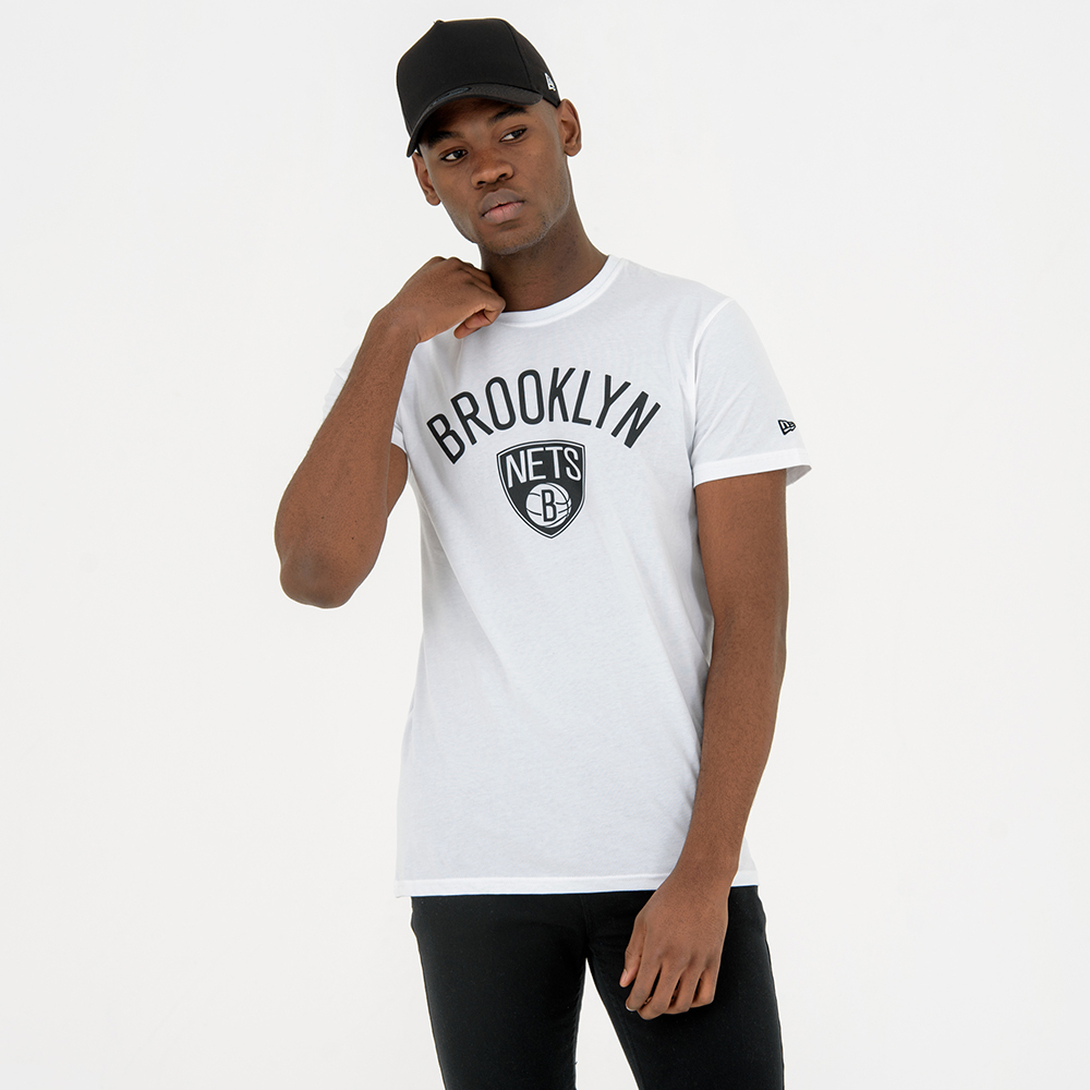 0191716465303 - Weißes T-shirt Brooklyn Nets