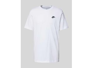 0191888618354 - NIKE Sportswear Club Tshirt Herren WHITE BLACK AR4997-101 Gr XS