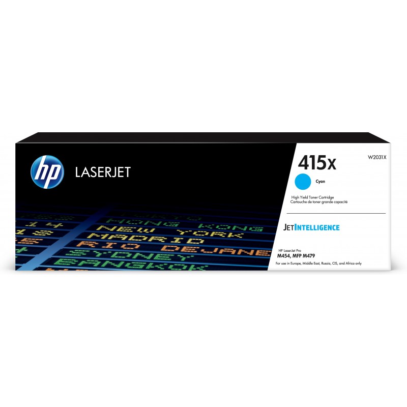 0192018046399 - 415X - Hohe Ergiebigkeit - Cyan - Original - LaserJet - Tonerpatrone (W2031X) - für Color LaserJet Pro M454dn M454dw MFP M479fdn MFP M479fdw