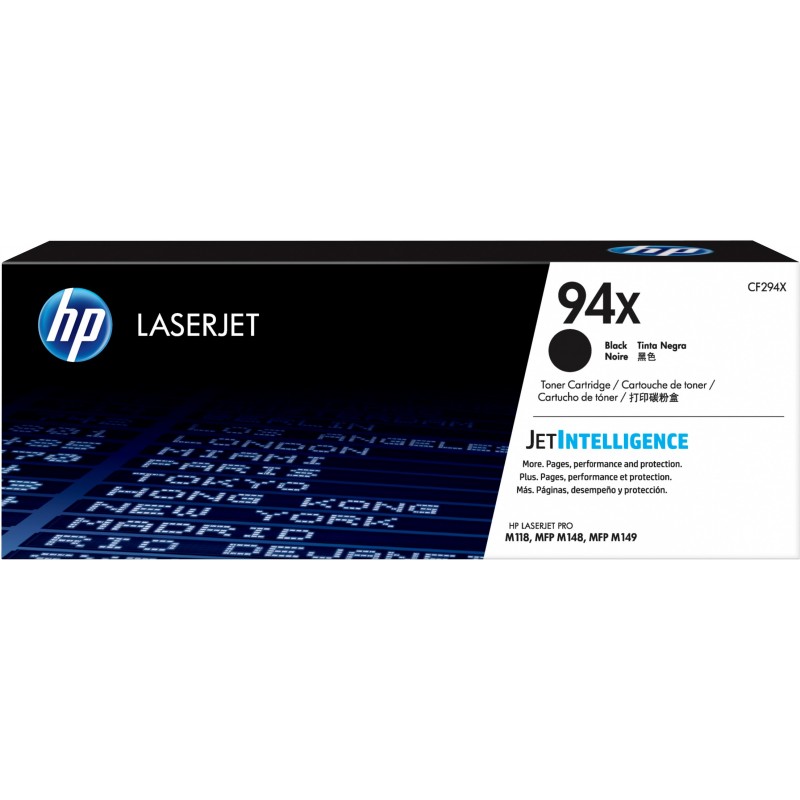 0192545654494 - 94X - Schwarz - Original - LaserJet - Tonerpatrone (CF294X) - für LaserJet Pro M118dw MFP M148dw MFP M148fdw (CF294X)