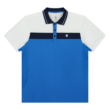 0192935534481 - K Schweizer Männer Core Team Block Polo Französisch Blau Weiß Marine - XL