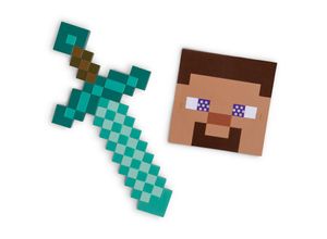 0192995062023 - Minecraft Kinder-Set Diamantschwert & Maske „Steve“ 0192995062023 - Minecraft Kinder-Set Diamantschwert & Maske „Steve“