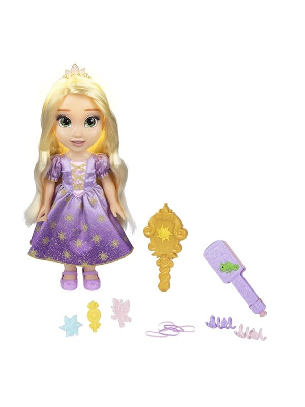 0192995217256 - Disney Princess Interaktive Haarglanz Rapunzel mit Zubehör 35 cm