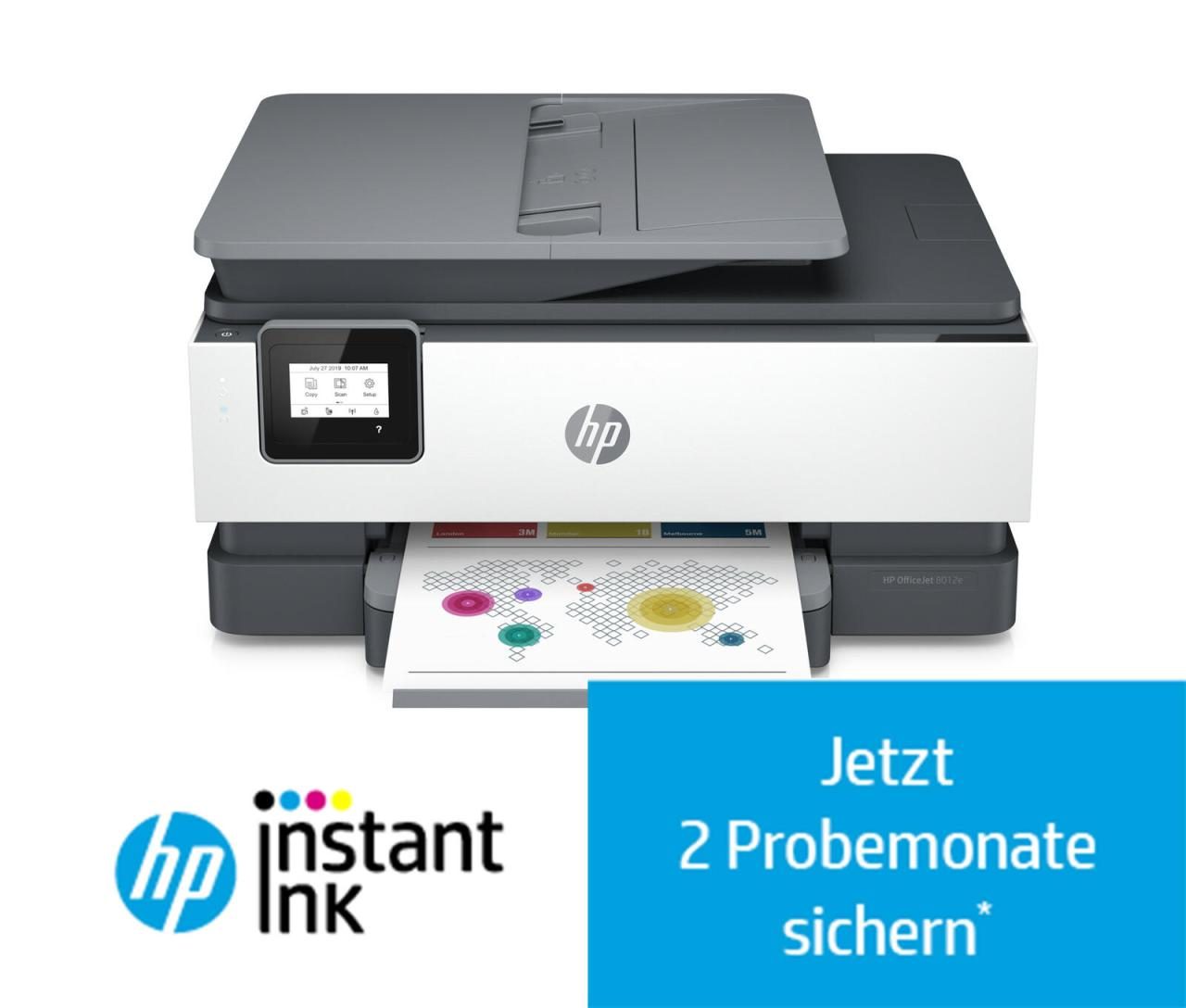 0193424632183 - Jetzt 3 Jahre Garantie nach Registrierung GRATIS HP OfficeJet Pro 8012 Tintenstrahl-Multifunktionsdrucker