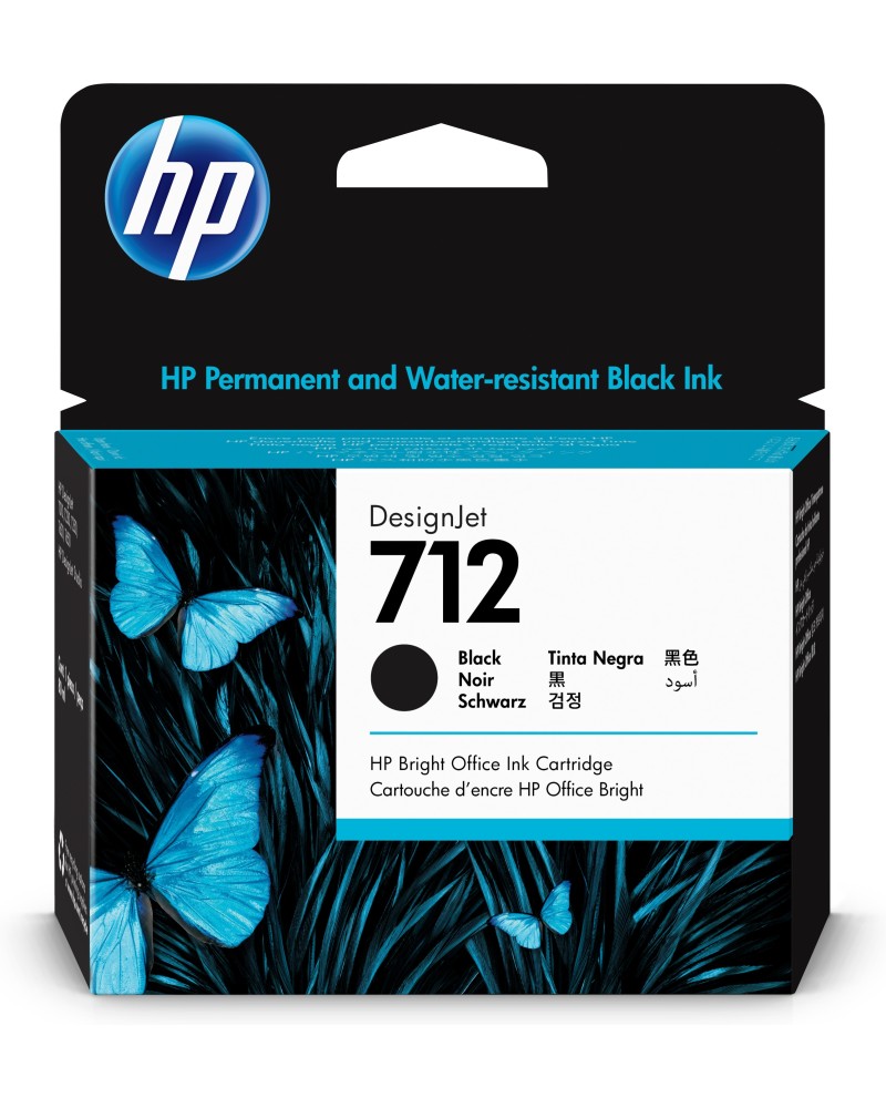 0193905352852 - Hewlett Packard 712 schwarz DesignJet Druckerpatronen 3ED71A 80 ml (3ED71A)