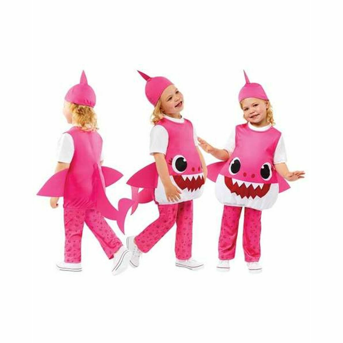 0194099075282 - Verkleidung für Kinder Baby Shark Rosa 3 Stücke 0194099075282 - Verkleidung für Kinder Baby Shark Rosa 3 Stücke