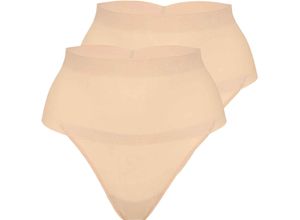 0194164052057 - MAIDENFORM® Cover Your Base String Shaping-Effekt 2er-Pack für Damen beige XXL