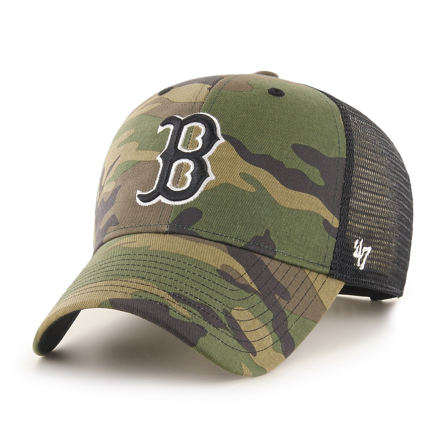 0194165177254 - Trucker Cap MLB Boston Red Sox Camo Branson MVP