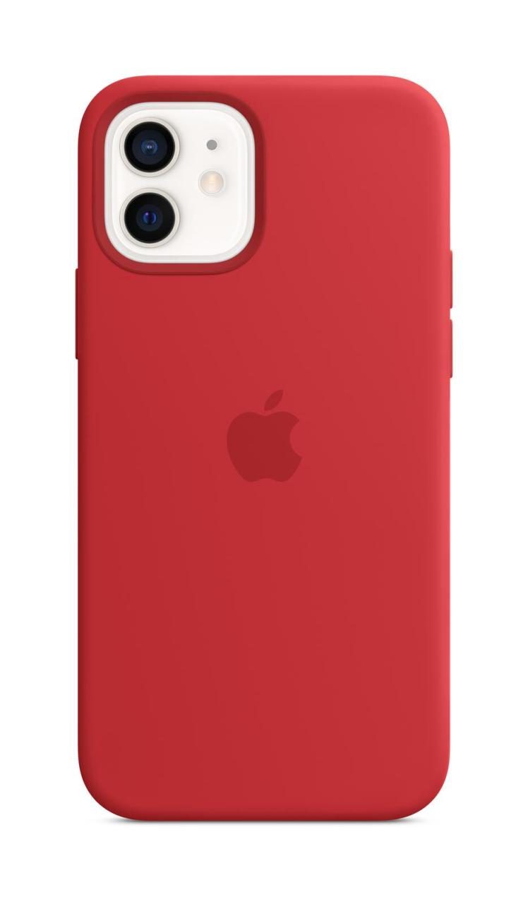 0194252169131 - Silikon Case mit MagSafe Handy-Cover für iPhone 12 iPhone 12 Pro rot