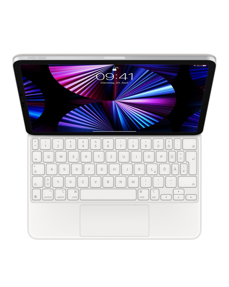 0194252438886 - Magic Keyboard Tablet-Tastatur weiß geeignet für iPad Air 4 Gen (2020) iPad Air 5 Gen (2022) iPad Pro 11 1 Gen (2018) iPad Pro 11 2 Gen (2020) iPad Pro 11 3 Gen (2021) iPad Pro 11 4 Gen (2022)