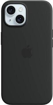 0194253939306 - Silicon Case MagSafe Backcover iPhone 15 Schwarz Induktives Laden Stoßfest