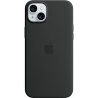 0194253939542 - Silicon Case MagSafe Backcover iPhone 15 Plus Schwarz Induktives Laden Stoßfest