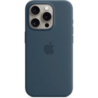 0194253939818 - Silicon Case MagSafe Backcover iPhone 15 Pro Sturmblau Induktives Laden Stoßfest