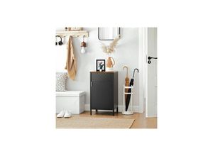 0194343015699 - Songmics - Sideboard Küchenschrank Metallschrank Tür mit Magnet Stahlgestell - Schwarz