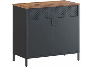 0194343015705 - Sideboard küchenschrank schrank mit Doppeltür verstellbarer Einlegeboden Stahlgestell Industriestil multifunktional Wohnzimmer Schlafzimmer