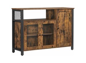 0194343018157 - Songmics - vasagle Sideboard Küchenschrank Aufbewahrungsschrank mit 3 Türen für Wohnzimmer Küche Esszimmer 110 x 33 x 75 cm Industriestil