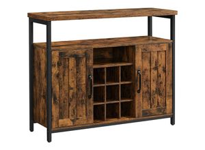 0194343024110 - Songmics - vasagle Sideboard Küchenschrank Aufbewahrungsschrank Weinschrank mit 2 Türen für Wohnzimmer Küche Esszimmer 100 x 35 x 814 cm