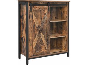 0194343024127 - Vasagle - Sideboard Küchenschrank mit Schiebetür und verstellbaren Regalebenen Badezimmerschrank Wohnzimmer Küche Homeoffice Industriestil