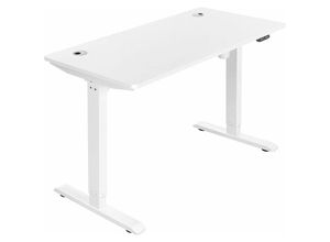 0194343026336 - Songmics - Elektrischer Schreibtisch höhenverstellbar Schreibtischständer Tischgestell mit Motor 120 x 60 x (73-114) cm Stahl weiß LSD011W01