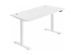 0194343028491 - Songmics - Elektrischer Schreibtisch höhenverstellbar Schreibtischständer Tischgestell mit Motor 140 x 70 x (73-114) cm Stahl weiß LSD012W01