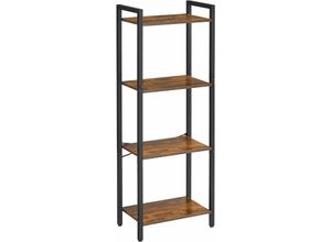 0194343030586 - Songmics - vasagle Regal Standregal mit 4 Ebenen Bücherregal 40 x 24 x 107 cm Aufbewahrungsregal Stahlgestell Industrie-Design für Wohnzimmer