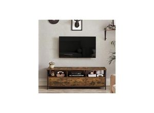 0194343032863 - Songmics - vasagle TV-Schrank Lowboard für Fernseher bis zu 65 Zoll TV-Regal mit 3 Schubladen 147 x 40 x 50 cm Industrie-Design Stahlgestell