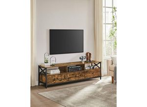 0194343036342 - Vasagle TV-Schrank Lowboard für Fernseher bis zu 75 Zoll Fernsehtisch mit 3 Schubladen 40 x 178 x 50 cm Industrie-Design Stahlgestell