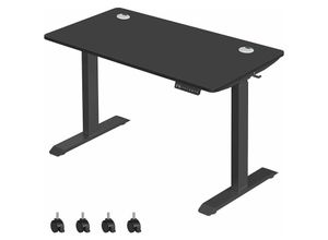 0194343038889 - Songmics - Höhenverstellbarer Schreibtisch elektrisch 60 x 120 cm Tischoberfläche Doppelmotor stufenlos verstellbar Memory-Funktion mit 4 Höhen