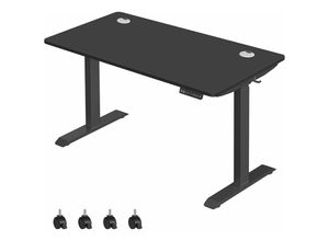 0194343038896 - Songmics - Höhenverstellbarer Schreibtisch elektrisch 70 x 140 cm Tischoberfläche Doppelmotor stufenlos verstellbar Memory-Funktion mit 4 Höhen